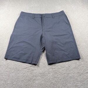 Hang Ten Hybrid Shorts Mens 38 Black Stripe New Stretch Quick Dry 11" Inseam